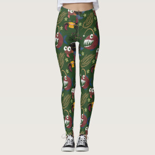 Patroon waterdieren leven onder water in de ocea leggings