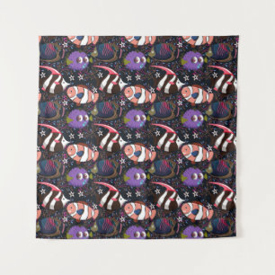 Patroon waterdieren   leven onder water in de ocea wandkleed