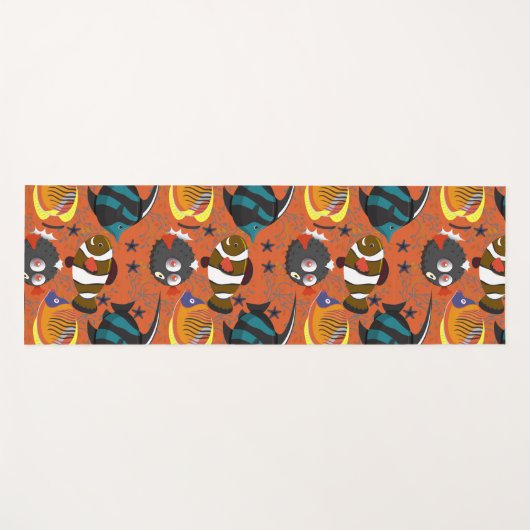 Patroon waterdieren | leven onder water in de ocea yogamat (Voorkant (horizontaal))