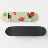 patroon waterverf aardbeien skateboard (Horizontaal)