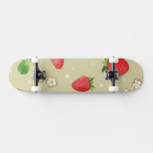 patroon waterverf aardbeien skateboard (Horizontaal)