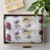 Patroon  Waterverf Pansies Tissuepapier (Geschenk)