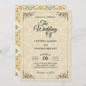 patroon westerne uitnodiging voor bruiloft (Voorkant / Achterkant)