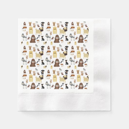 patroon witte achtergrond servet (Voorkant)