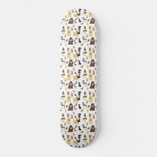 patroon witte achtergrond skateboard