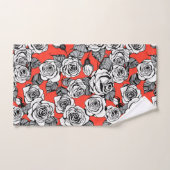 patroon witte rozen bad handdoek (Handdoek)