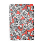 patroon witte rozen badmat (Voorkant Verticaal)