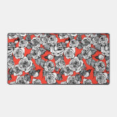 patroon witte rozen bureaumat (Voorkant)
