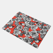 patroon witte rozen deurmat (Schuin)