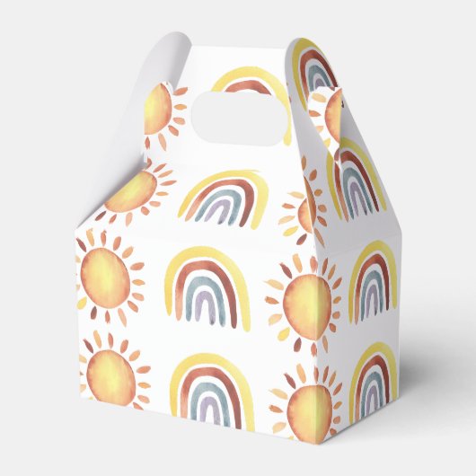 Patroon zon en regenboog bedankdoosjes (Voorkant Zijde)