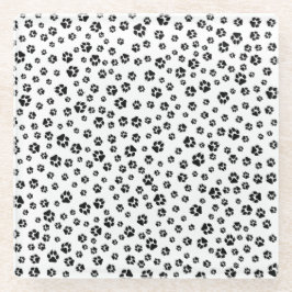 Patroon zwart-wit afdrukken glazen onderzetter