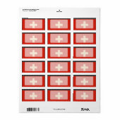patroon Zwitserse vlag Etiket (Full Sheet)
