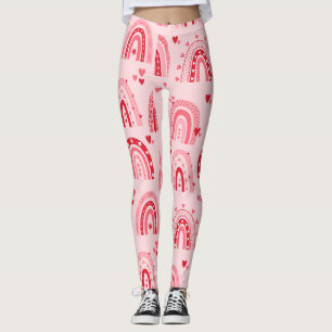 Patroonachtergrond Valentijn 2023 met hartliefde Leggings
