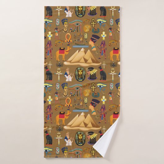 Patroonantensymbool in Egyptisch Hieroglyphic Badhanddoek (Badhanddoek)