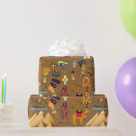 Patroonantensymbool in Egyptisch Hieroglyphic Cadeaupapier