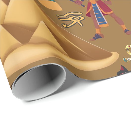 Patroonantensymbool in Egyptisch Hieroglyphic Cadeaupapier (Rol Hoek)