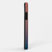 Patroonblauwe harten iPhone Case (Achterkant/rechts)