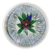  patrooncentrum rode bloem keramische knop (Voorkant)