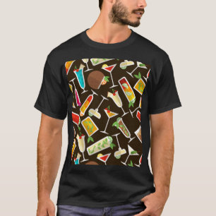 Patrooncocktail en lange drink, cocktailbar t-shirt