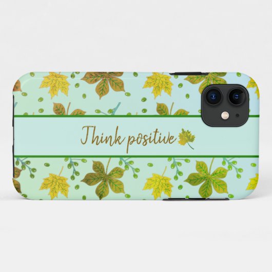 Patroonherfst verlaat iPhone Case (Achterkant (horizontaal))