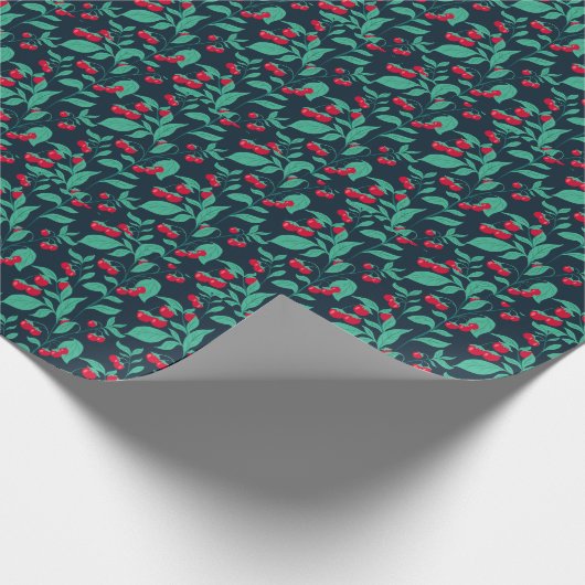 Patroonkerstomaten op de struik cadeaupapier (Hoek)