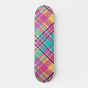 Patroonkleurige moderne geometrische Vintage Skateboard