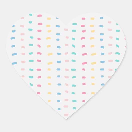 Patroonlijnen Hart Sticker (Voorkant)