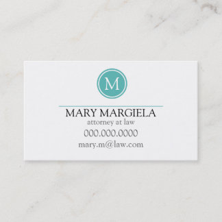 Patroonmonogram Visitekaartje Blauw)