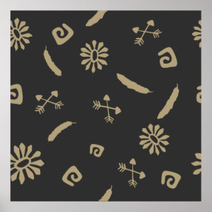 Patroonnaadloos Amerikaans Poster