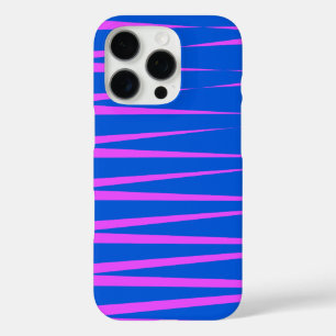 Patroonontwerp in blauw en roze iPhone 16 pro hoesje