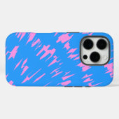 Patroonontwerp in blauw en roze Case-Mate iPhone case (Achterkant (horizontaal))
