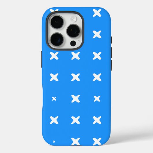 Patroonontwerp in Blauw en Wit Case-Mate iPhone Case (Achterkant)