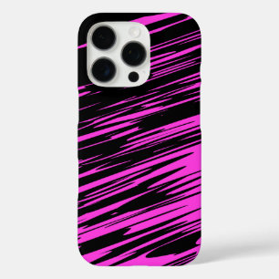 Patroonontwerp in Hot Pink en Black iPhone 16 Pro Hoesje