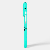 Patroonontwerp in Mint en Zwart Case-Mate iPhone Case (Achterkant / Links)