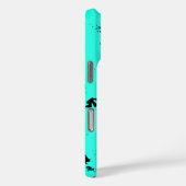 Patroonontwerp in Mint en Zwart Case-Mate iPhone Case (Achterkant / Rechts)