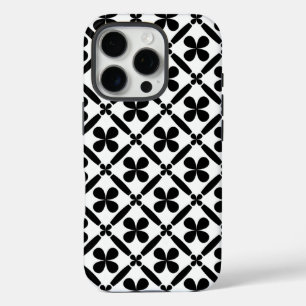 Patroonontwerp in zwart en wit iPhone 16 pro hoesje