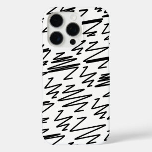 Patroonontwerp in zwart-wit iPhone 16 pro hoesje