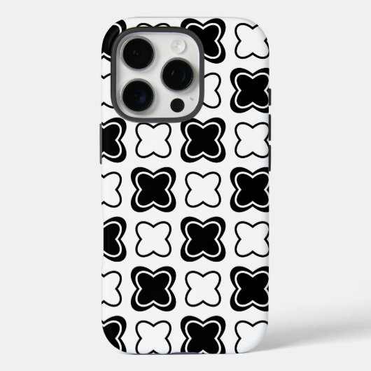 Patroonontwerp in zwart-wit Case-Mate iPhone case (Achterkant)