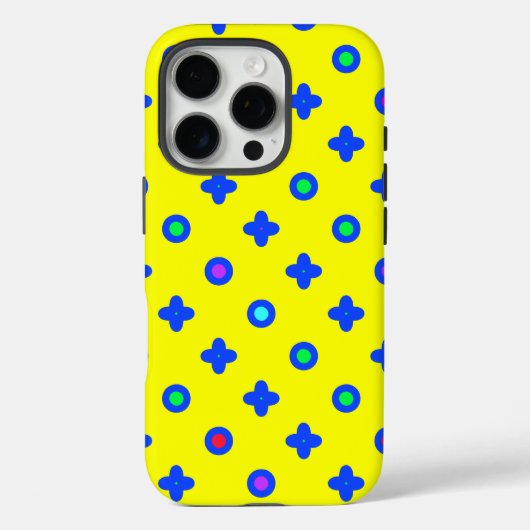 Patroonontwerp op Geel Case-Mate iPhone Case (Achterkant)