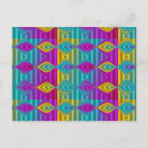 Patroonpatronen - strepen 3D gekleurd 21 Briefkaart