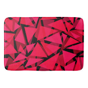 patroonrood, geometrisch, abstract badmat