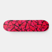 patroonrood, geometrisch, abstract skateboard (Horizontaal)