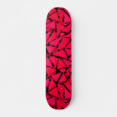 patroonrood, geometrisch, abstract skateboard (Voorkant)