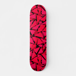 patroonrood, geometrisch, abstract skateboard
