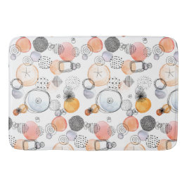  Patroonroze en blauw Abstract Badmat