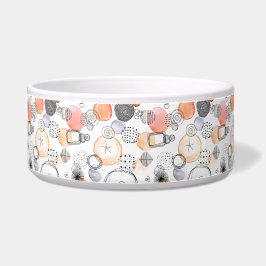  Patroonroze en blauw Abstract Voerbakje