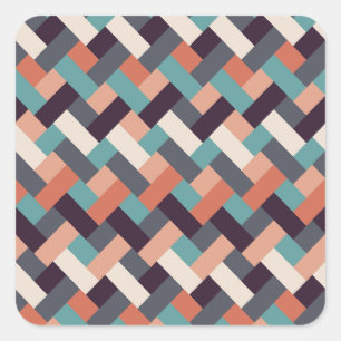 Patroonstijlvolle Mode - Geometrische moderne Vint Vierkante Sticker