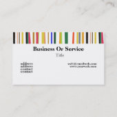 Patroonstripes Executive Professional Modern Visitekaartje (Achterkant)