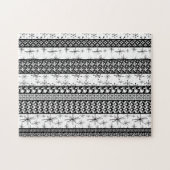 Patroonstrips voor zwart-wit Retro 1 Legpuzzel (Horizontaal)