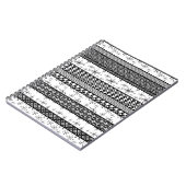 Patroonstrips voor zwart-wit Retro 1 Notitieboek (Linkerzijde)